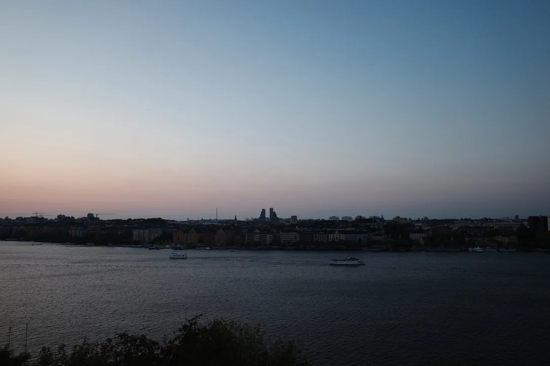 a picture a Stockholm summer night
