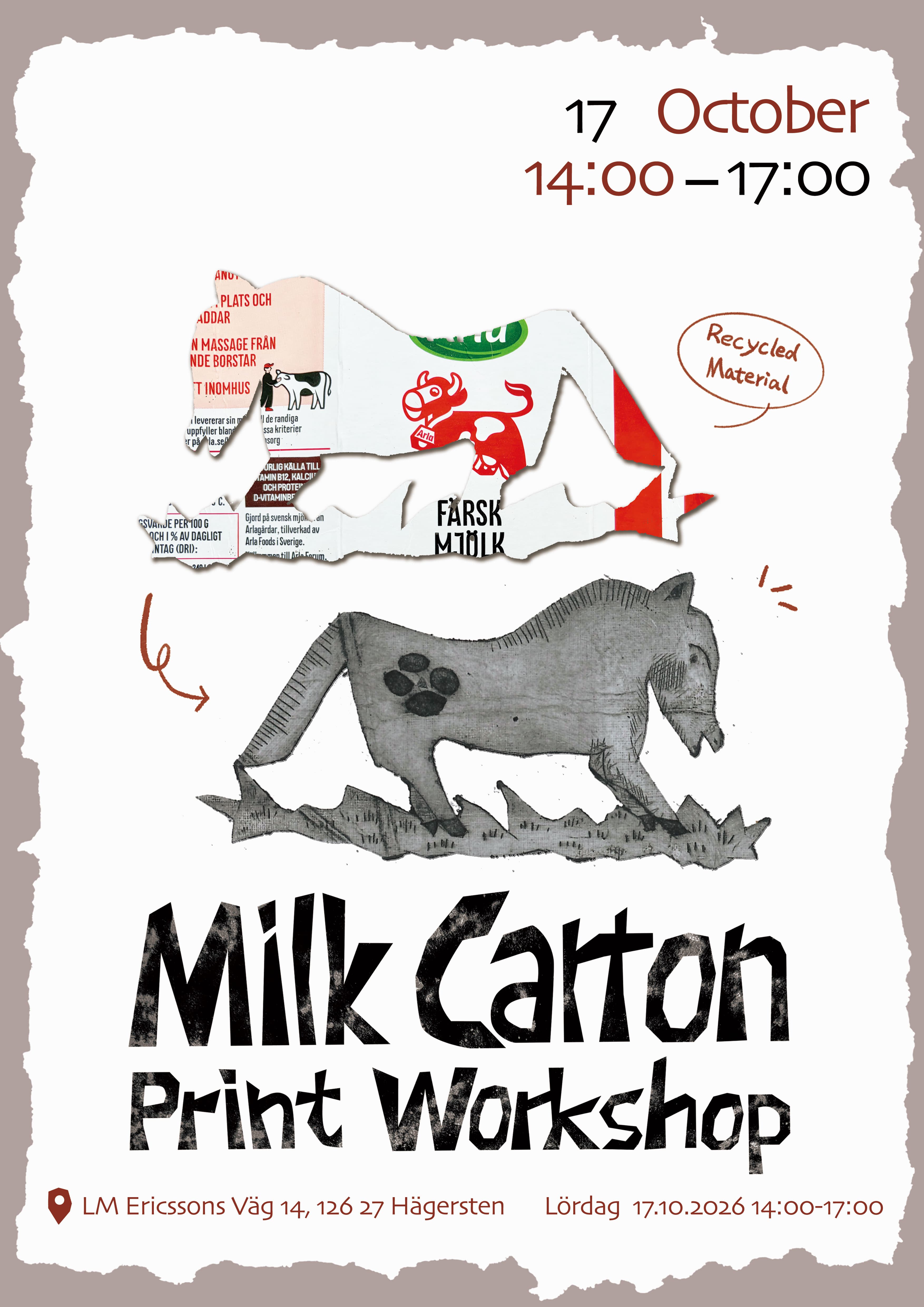 Milk Carton Print Workshop poster